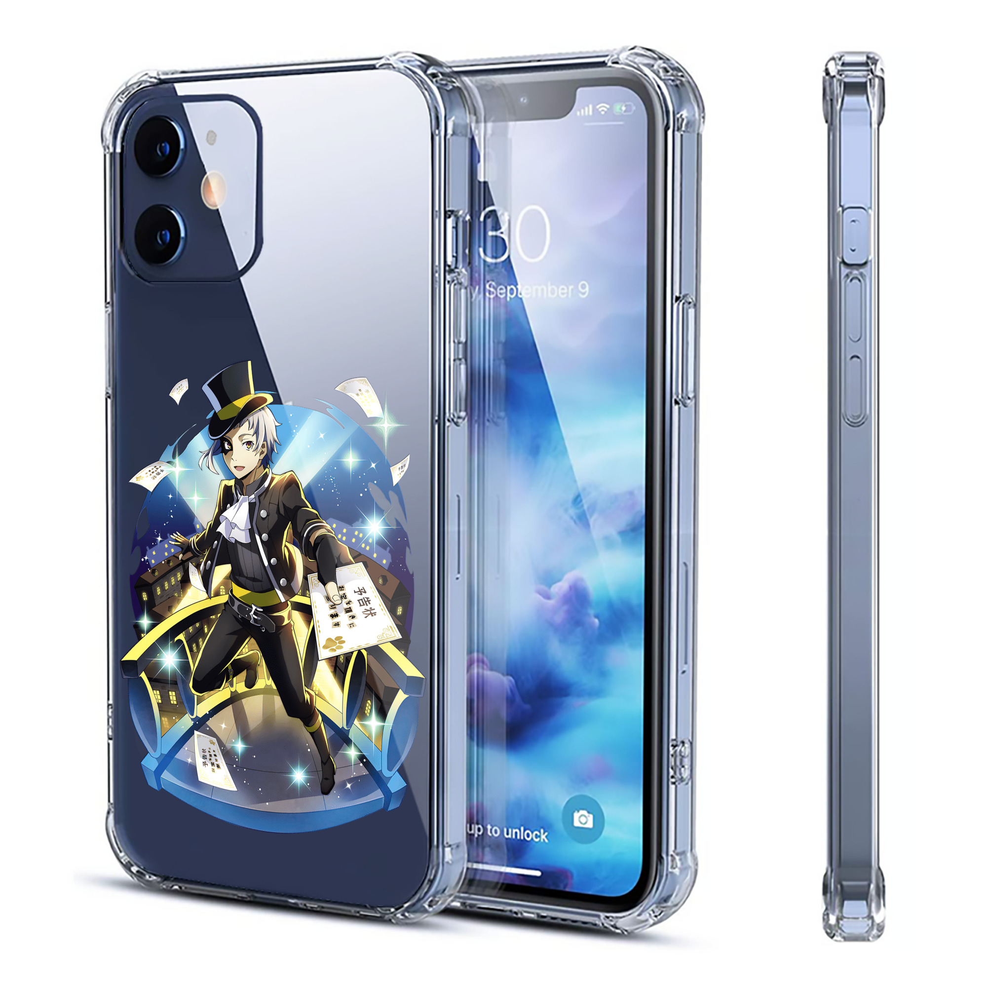 （画像用） 文豪ストレイドッグス Bungo Stray Dogs 【iPhone 12シリーズ対応】透明スマホケース（クリアソフトケース）